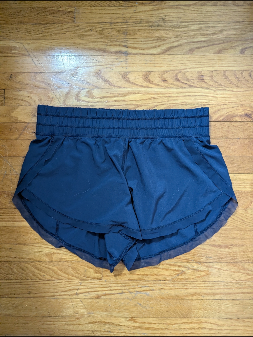Lululemon Size 6 Navy Mesh-Trim Running Shorts